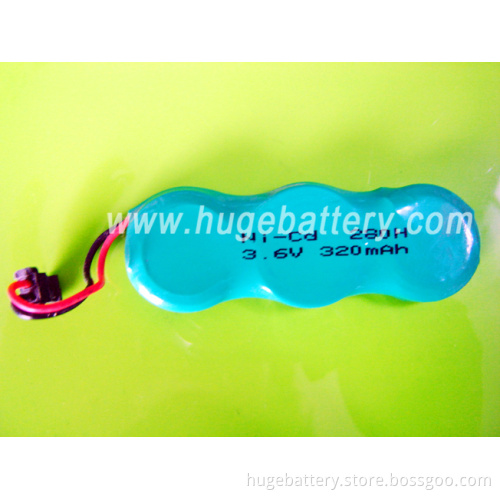 3.6v Ni-CD( Nickel Cadmium) Button Cell 320mah